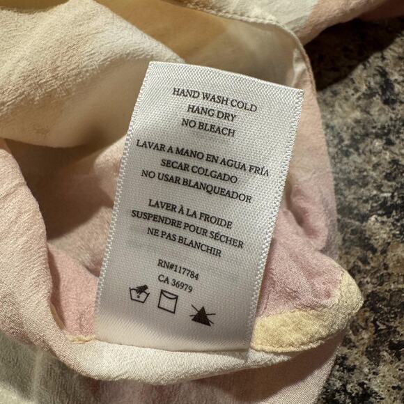 Rails Top Boho Cottage Coastal Grandma Soft Girl Button Up Tie Stripe Medium - Picture 6 of 8